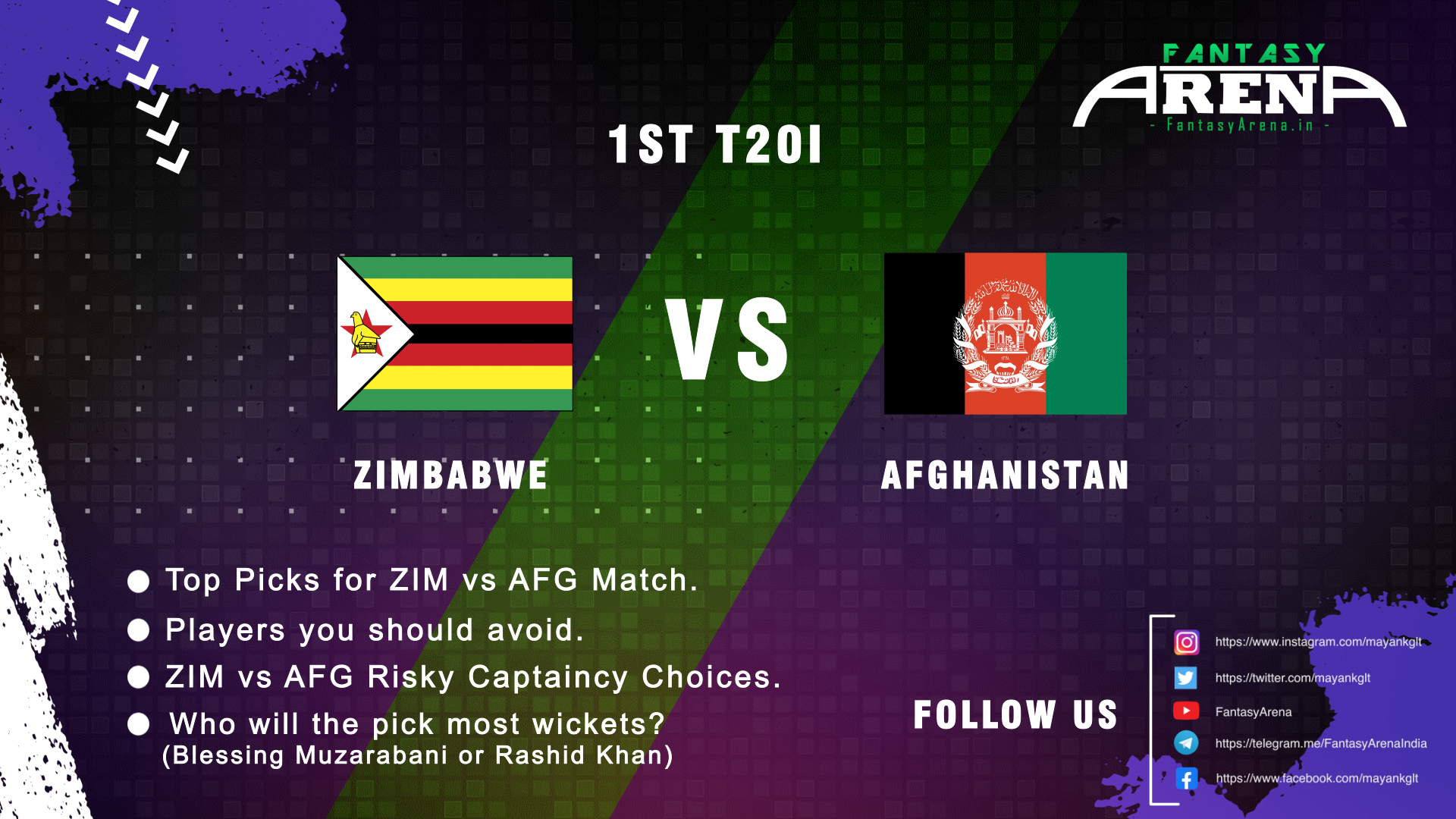 Zimbabwe Vs Afghanistan - 1st T20I